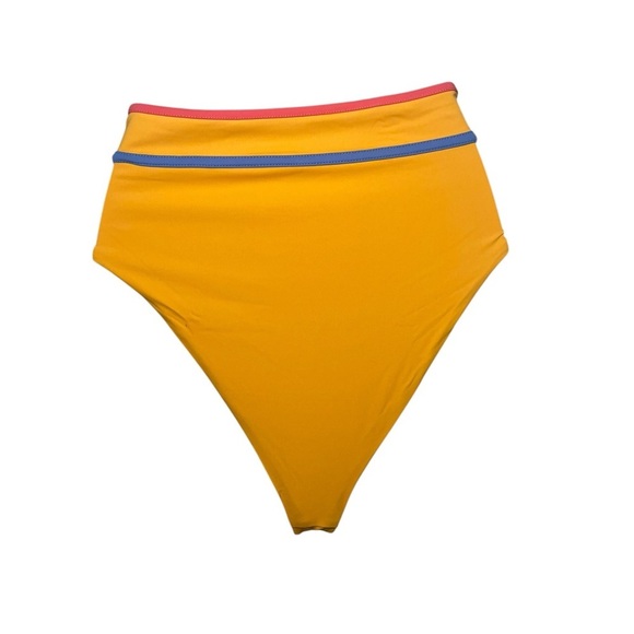 Stone Fox Swim Juniper High Waist Bikini Bottom Orange NWT Size Small - Picture 3 of 5